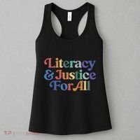 Literacy Justice For All Stop Book Banning Protect Librarian Women's Tank Top thumb 3