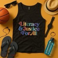 Literacy Justice For All Stop Book Banning Protect Librarian Tank Top thumb 4