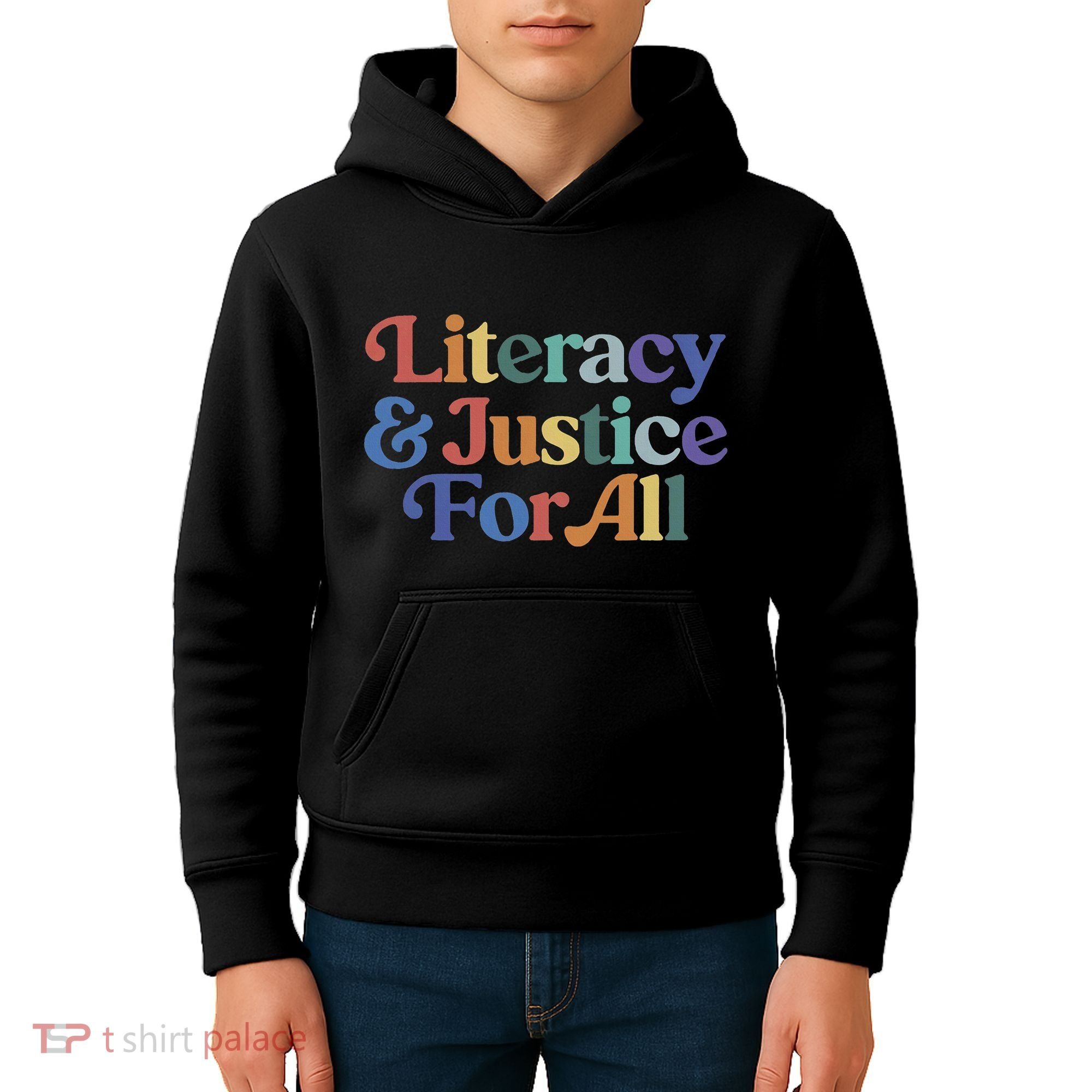 Literacy Justice For All Stop Book Banning Protect Librarian Kids Hoodie