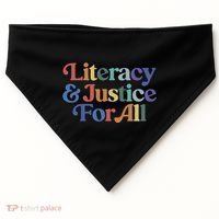 Literacy Justice For All USA-Made Doggie Bandana thumb 0