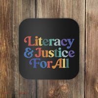 Literacy Justice For All Coaster thumb 0