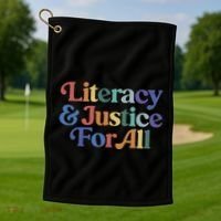 Literacy Justice For All Golf Towel thumb 1