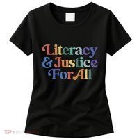 Literacy Justice For All Women's T-Shirt thumb 0