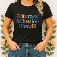 Literacy Justice For All Women's T-Shirt thumb 2