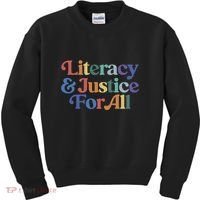 Literacy Justice For All Kids Sweatshirt thumb 0