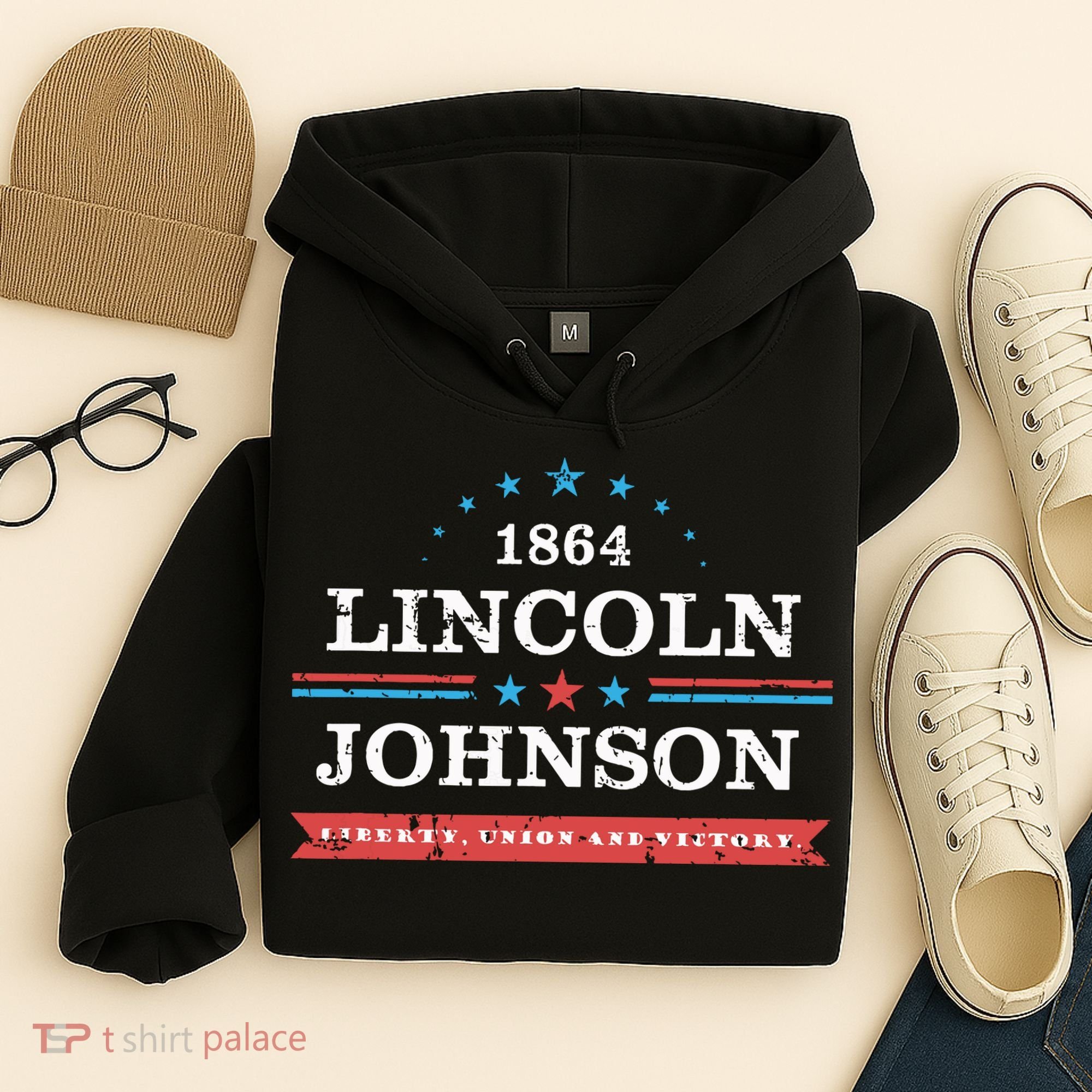 Lincoln Johnson Funny Presidential Campaign 1864 Hoodie