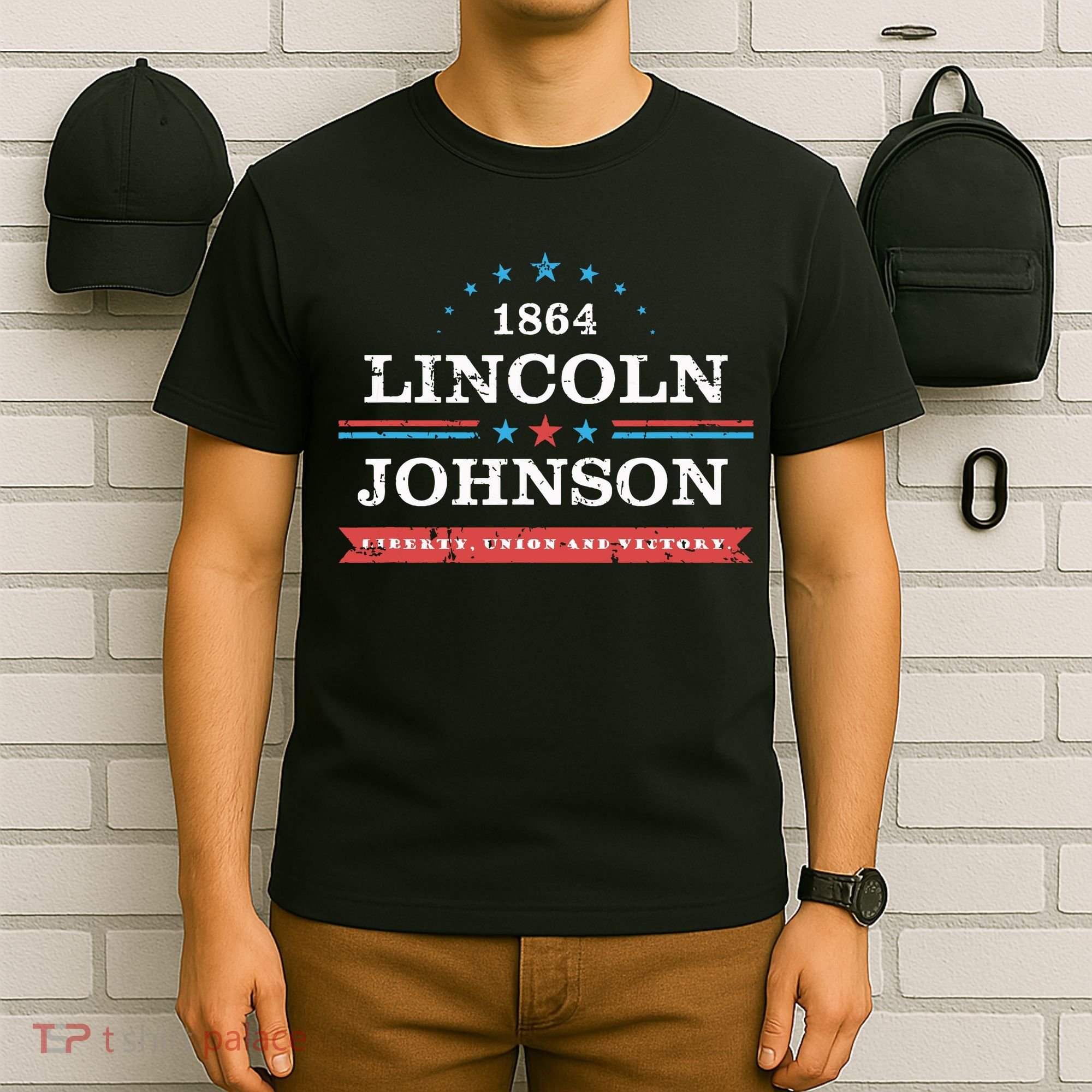 Lincoln Johnson Funny Presidential Campaign 1864 T-Shirt