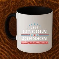 Lincoln Johnson Funny Presidential Campaign 1864 Coffee Mug thumb 2