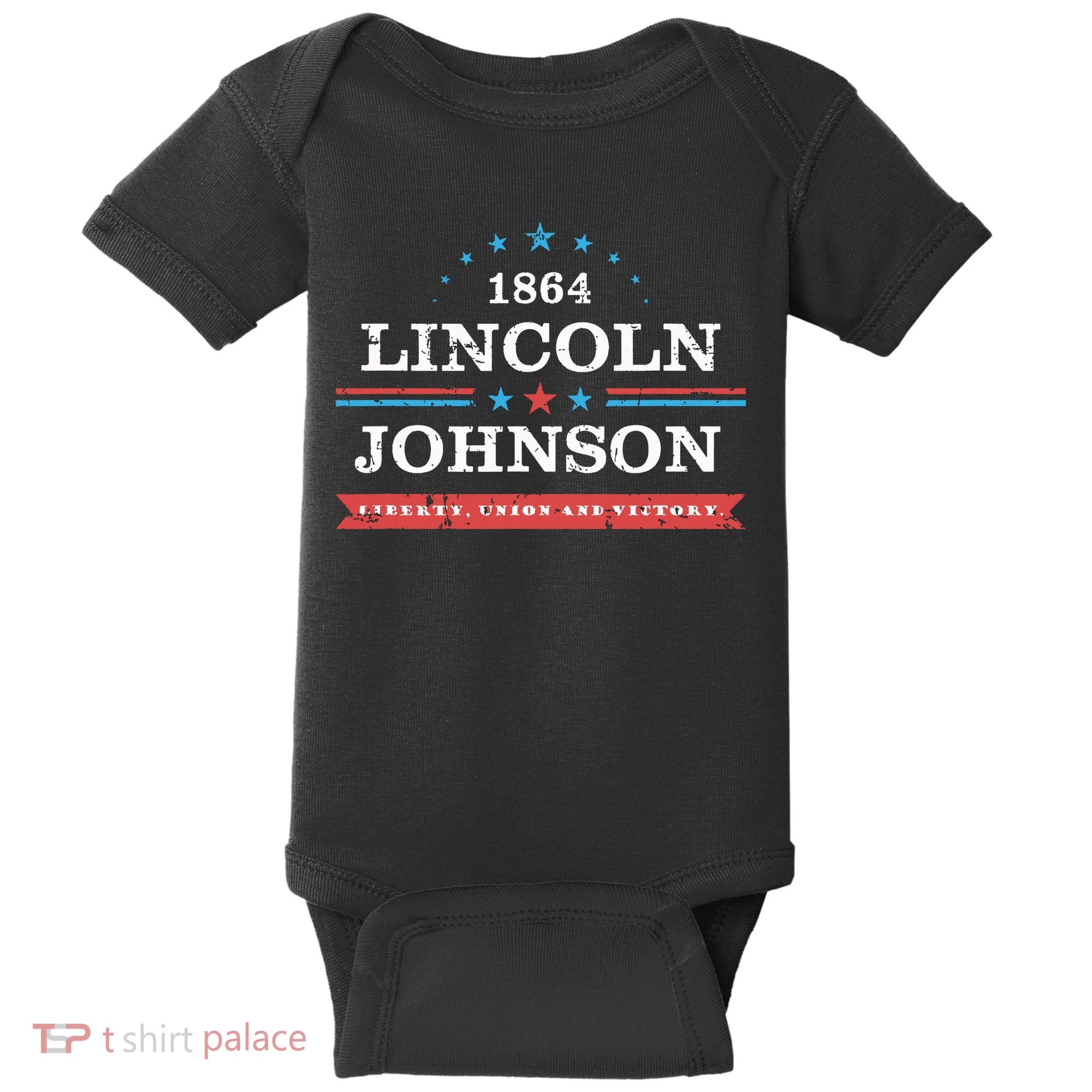 Lincoln Johnson Funny Presidential Campaign 1864 Baby Bodysuit