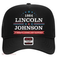 Lincoln Johnson Funny Presidential Campaign 1864 Hat thumb 0