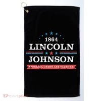 Lincoln Johnson Funny Presidential Campaign 1864 Golf Towel thumb 0