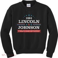 Lincoln Johnson Funny Presidential Campaign 1864 Kids Sweatshirt thumb 0
