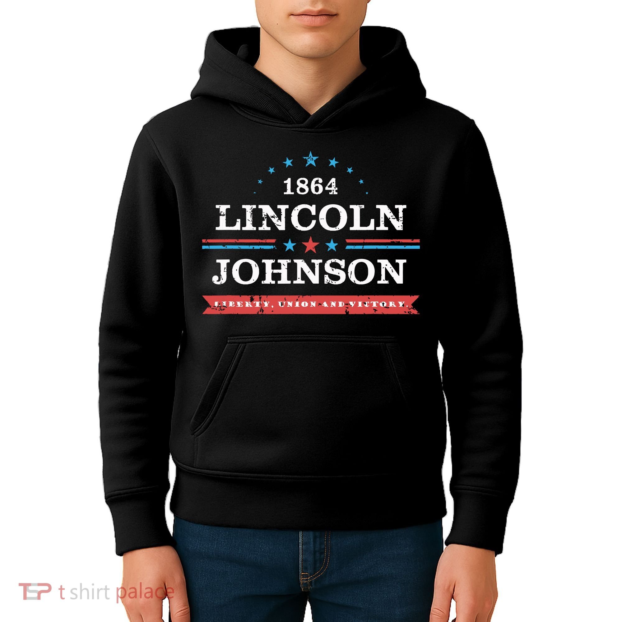 Lincoln Johnson Funny Presidential Campaign 1864 Kids Hoodie