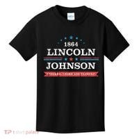 Lincoln Johnson Funny Presidential Campaign 1864 Kids T-Shirt thumb 0