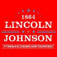 Lincoln Johnson Funny Presidential Campaign 1864 Santa Hat thumb 1