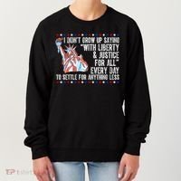 Liberty Justice For All Patriotic Pro American Women's Sweatshirt thumb 0