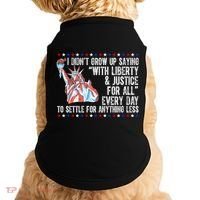 Liberty Justice For All Patriotic Pro American Doggie Tank thumb 0