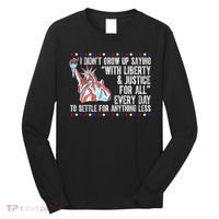 Liberty Justice For All Patriotic Pro American Long Sleeve Shirt thumb 0
