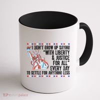 Liberty Justice For All Patriotic Pro American Coffee Mug thumb 1