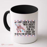 Liberty Justice For All Patriotic Pro American Coffee Mug thumb 0