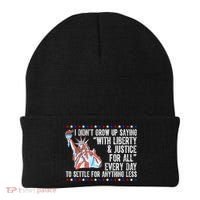 Liberty Justice For All Patriotic Pro American Beanie thumb 0