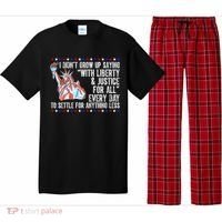 Liberty Justice For All Patriotic Pro American Pajama Set thumb 0