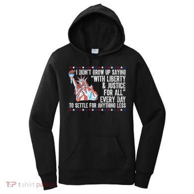 Liberty Justice For All Patriotic Pro American Women's Hoodie