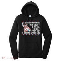 Liberty Justice For All Patriotic Pro American Women's Hoodie thumb 0