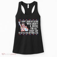 Liberty Justice For All Patriotic Pro American Women's Tank Top thumb 0
