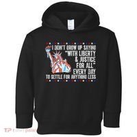 Liberty Justice For All Patriotic Pro American Toddler Hoodie thumb 0