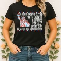 Liberty Justice For All Patriotic Pro American Women's T-Shirt thumb 2