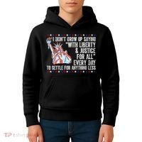 Liberty Justice For All Patriotic Pro American Kids Hoodie thumb 4