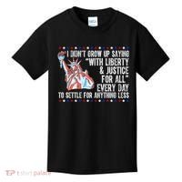 Liberty Justice For All Patriotic Pro American Kids T-Shirt thumb 0