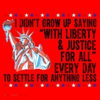 Liberty Justice For All Patriotic Pro American Santa Hat thumb 1