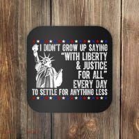 Liberty Justice For All Patriotic 4th Of July Coaster thumb 0