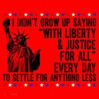 Liberty Justice For All Patriotic 4th Of July Santa Hat thumb 1