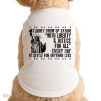 Liberty Justice For All Patriotic 4th Of July Doggie Tank thumb 0