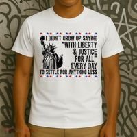 Liberty Justice For All Patriotic 4th Of July T-Shirt thumb 3