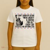 Liberty Justice For All Patriotic 4th Of July T-Shirt thumb 4