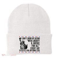 Liberty Justice For All Patriotic 4th Of July Beanie thumb 0
