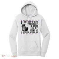 Liberty Justice For All Patriotic 4th Of July Women's Hoodie thumb 0