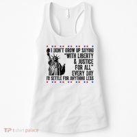 Liberty Justice For All Patriotic 4th Of July Women's Tank Top thumb 0