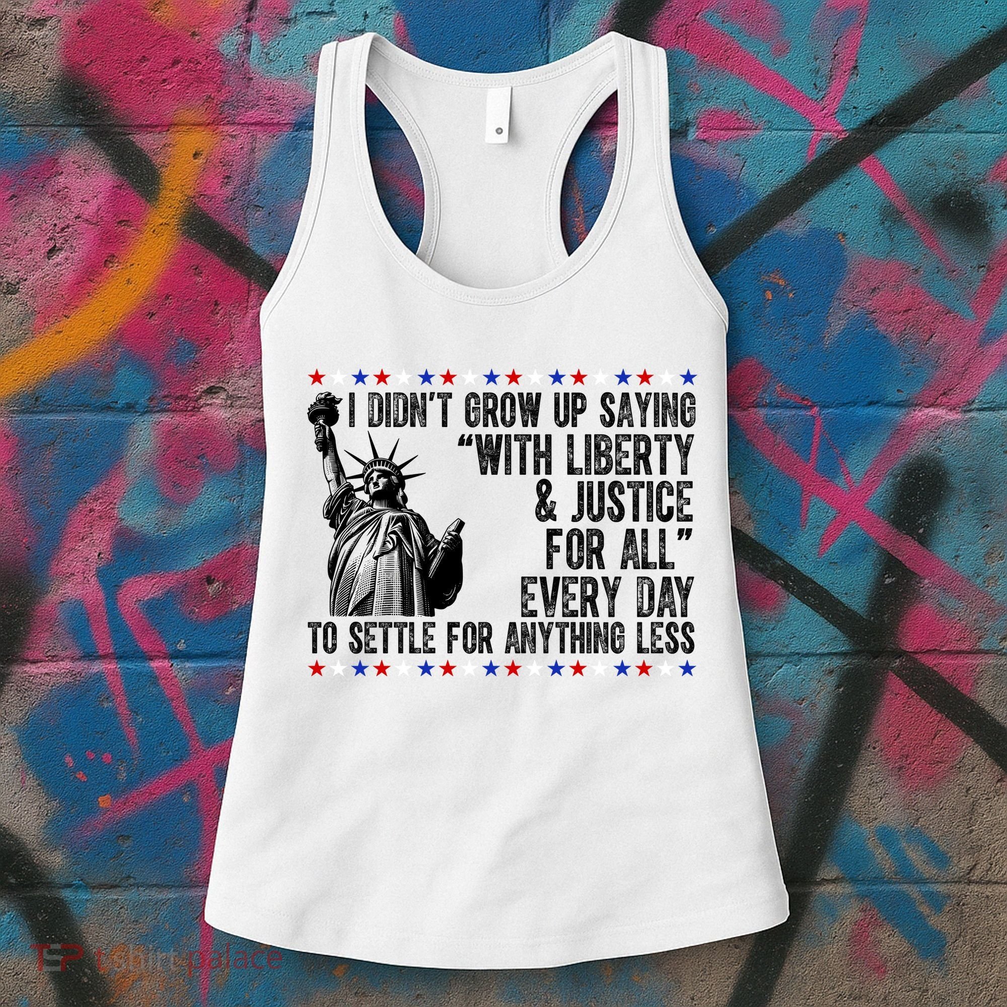 Liberty Justice For All Patriotic 4th Of July Women's Tank Top