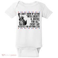 Liberty Justice For All Patriotic 4th Of July Baby Bodysuit thumb 0