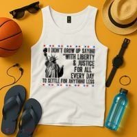 Liberty Justice For All Patriotic 4th Of July Tank Top thumb 4