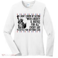 Liberty Justice For All Patriotic 4th Of July Women's Long Sleeve Shirt thumb 0