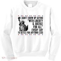 Liberty Justice For All Patriotic 4th Of July Kids Sweatshirt thumb 0