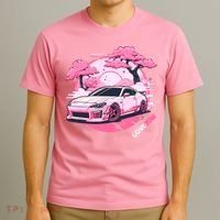 Love JDM Girl Racer Pink Japanese Race Car T-Shirt thumb 3