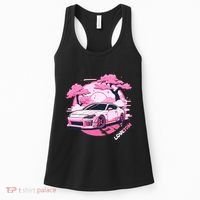 Love Jdm Girl Racer Pink Japanese Race Car Women's Tank Top thumb 0