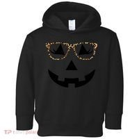 Leopard Jack O Lantern Pumpkin Face Toddler Hoodie thumb 0